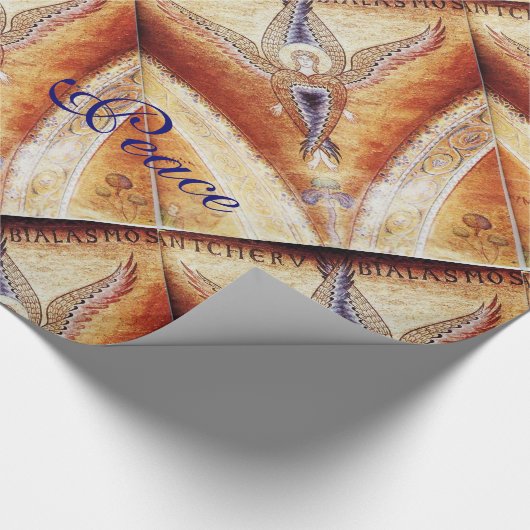 モザイクエンジェルクリスマス喜び平和の愛 ラッピングペーパー (角)