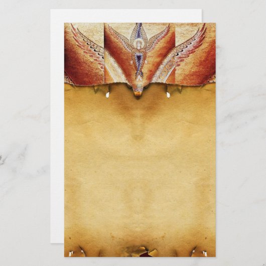 モザイクエンジェルブラウンパーチメント 便箋 (正面/裏面)