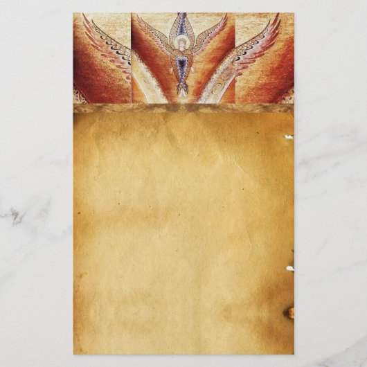 モザイクエンジェルブラウンパーチメント 便箋 (正面)