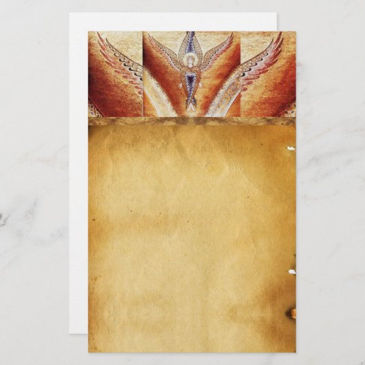 モザイクエンジェルブラウンパーチメント 便箋 (正面/裏面)