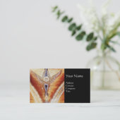 モザイクエンジェルモノグラムブラック 名刺 (スタンド正面)