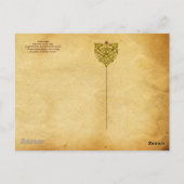 モザイクエンジェル、ブラウンパーチメント ポストカード (裏面)