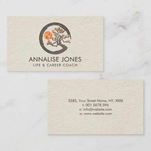 モザイクエンソサークルと盆栽 名刺 (正面/裏面)