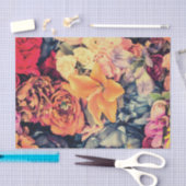 モザイクオータムフラワーズティッシュペーパー 薄葉紙 (クラフト)