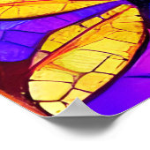 モザイクカラフルお洒落フクロウの芸術 ポスター (角)