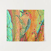 モザイクカラフルの木のペッフェイクカー タペストリー (正面(横))