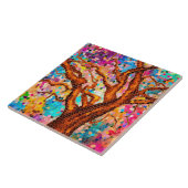 モザイクカラフルの木 – 生命の木 タイル (側面)