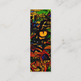 モザイクカラフルキャットアートプリントブックマーク スキニー名刺