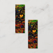 モザイクカラフルキャットアートプリントブックマーク スキニー名刺 (正面/裏面)