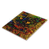 モザイクカラフルキャットアートプリン タイル (側面)