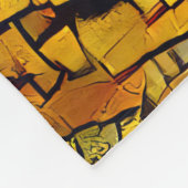 モザイクカラフルキャットアートプリン フリースブランケット (角)