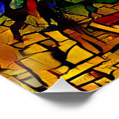 モザイクカラフルキャットアートプリン ポスター (コーナー)