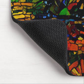 モザイクカラフルキャットアートプリン マウスパッド (コーナー)