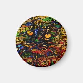 モザイクカラフルキャットアートプリン マグネット