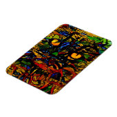 モザイクカラフルキャットアートプリン マグネット (左側)