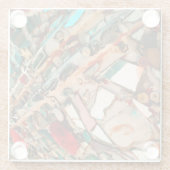 モザイクカラフルク ガラスコースター (裏面)