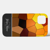 モザイクカラフルサンセットタイルとモノグラム！ケース – M Case-Mate iPhoneケース (裏面 (横))