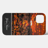 モザイクカラフルサンセットタイルとモノグラム! Case-Mate iPhoneケース (裏面 (横))