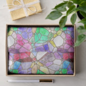 モザイクカラフルステンドグラスの切り離 薄葉紙 (ギフト)