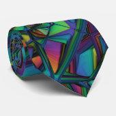 モザイクカラフルステンドグラスの外観 ネクタイ (ロール)