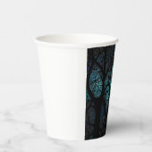 モザイクカラフルステンドグラスの木効果デザイン 紙コップ (右)