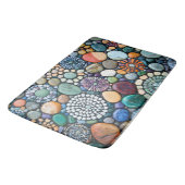 モザイクカラフルストーンワード海ガラス バスマット (アングル)