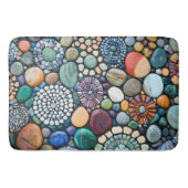 モザイクカラフルストーンワード海ガラス バスマット (正面)