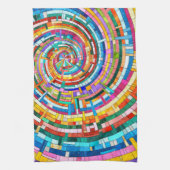 モザイクカラフルスパイラル キッチンタオル (縦)