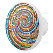 モザイクカラフルスパイラル セラミックノブ (右)