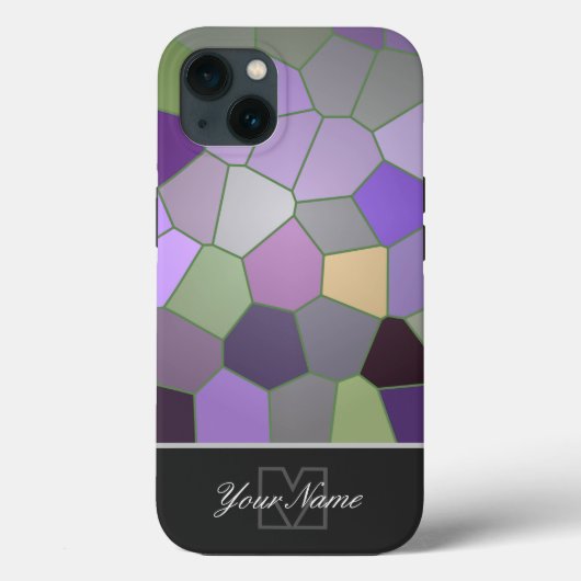 モザイクカラフルタイルとモノグラム！ケースメイトiPh Case-Mate iPhoneケース (裏面)