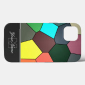 モザイクカラフルタイルとモノグラム! Case-Mate iPhoneケース (裏面 (横))