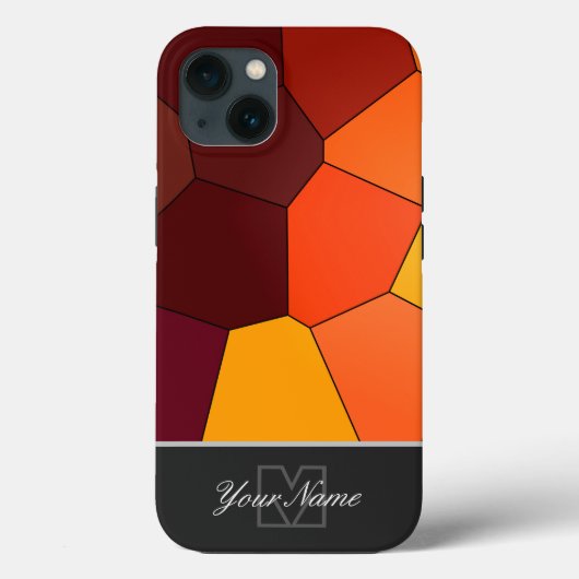 モザイクカラフルタイルとモノグラム！ Case-Mate iPhoneケース (裏面)