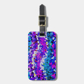 モザイクカラフルタイル模様ラゲージタグ ラゲッジタグ (正面縦)