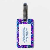 モザイクカラフルタイル模様ラゲージタグ ラゲッジタグ (裏面縦)