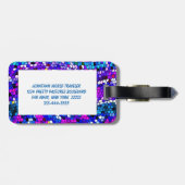 モザイクカラフルタイル模様ラゲージタグ ラゲッジタグ (裏面横)