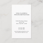 モザイクカラフルツリーヨガスタジオ 名刺 (裏面)