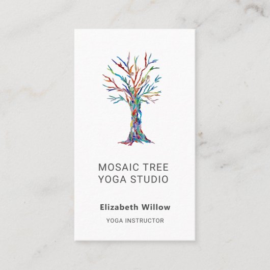 モザイクカラフルツリーヨガスタジオ 名刺 (正面)
