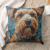 モザイクカラフルドッグ クッション (ブランケット)