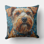 モザイクカラフルドッグ クッション (裏面)