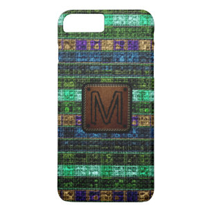 モザイクカラフルバエレガントラップ革ルック#19 iPhone 8 PLUS/7 PLUSケース