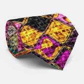 モザイクカラフルパターンのバ素朴ラップ#12 ネクタイ (ロール)
