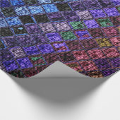 モザイクカラフルパターンのバ素朴ラップ#17 ラッピングペーパー (角)