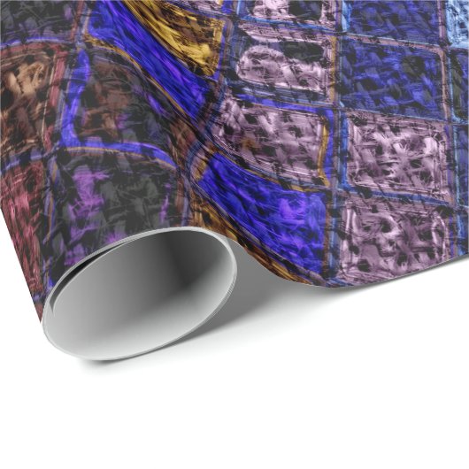 モザイクカラフルパターンのバ素朴ラップ#17 ラッピングペーパー (ロールコーナー)