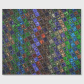 モザイクカラフルパターンのバ素朴ラップ#6 ラッピングペーパー (フラット)