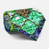 モザイクカラフルパターンのバ素朴ラップ#8 ネクタイ (ロール)