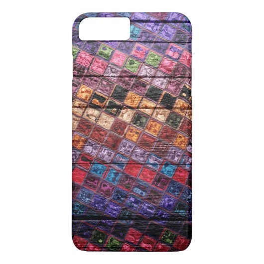 モザイクカラフルパターン木目#16 Case-Mate iPhoneケース (裏面)