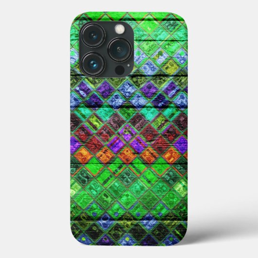 モザイクカラフルパターン木目#3 Case-Mate iPhoneケース (裏面)