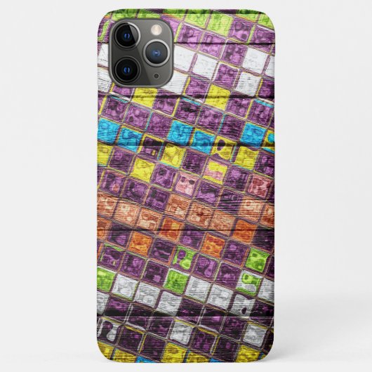 モザイクカラフルパターン木目#4 Case-Mate iPhoneケース (裏面)