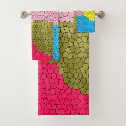 モザイクカラフルパターン バスタオルセット (インサイチュ)