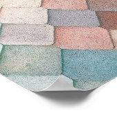 モザイクカラフルパターン ポスター (角)